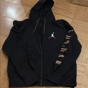 Jordan Black Hoodie with Multicolor Logo